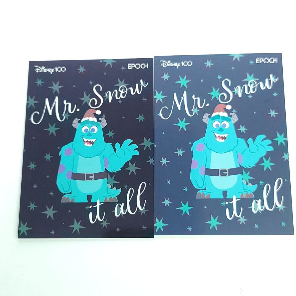 Sulley 2023 Epoch Disney 100 Premier Merry Xmas Collection Foil & Base Cards #51